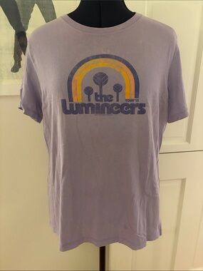 Bella+Canvas Lavender The Lumineers Tour Tee with Yellow Graphic